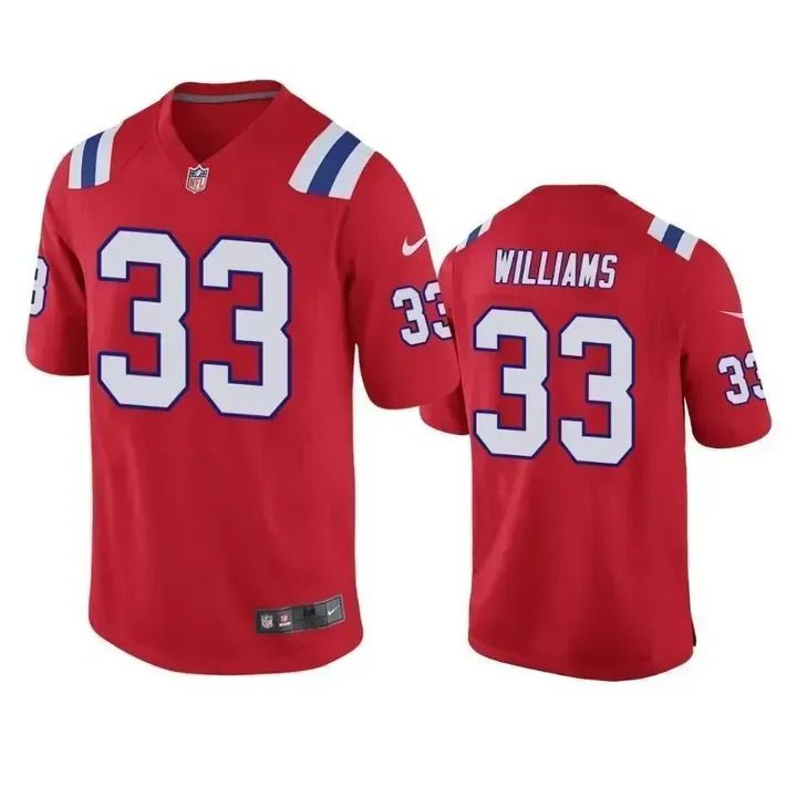 Men New England Patriots #33 Joejuan Williams Nike Red Vapor Game NFL Jersey